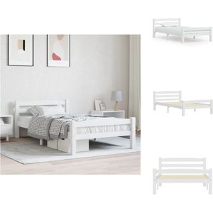 vidaXL Bedframe vidaXL - Houten Bedframe - Een moderne en coole toevoeging aan je slaapkamer - 206 x 96 x 66 cm - Massief grenenhout - Bed