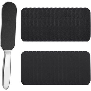 Azomor® Complete voetverzorgingsset met roestvrijstalen handvat en vervangbare vijlpads