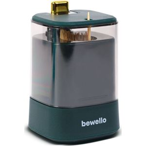 Bewello - Luxe Tandenstoker Dispenser - Partyprikker Dispenser - Cocktailprikker houder - Groen/Goud