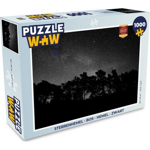 Puzzel Sterrenhemel - Bos - Hemel - Zwart - Bomen - Legpuzzel - Puzzel 1000 stukjes volwassenen