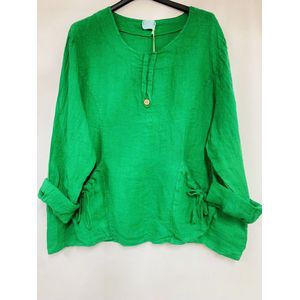 Glanzend top met capuchon, WIT kleur lange mouwen, Maat L/XL