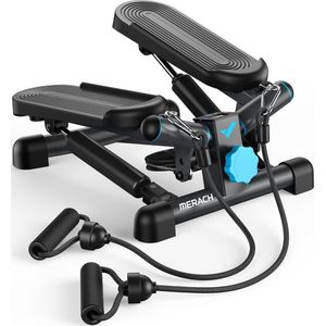 2-in-1 stepper voor thuis - mini-stepper met lcd-monitor tot 150 kg - krachttraining voor benen, armen en billen