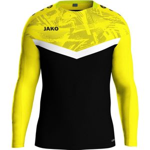 Jako Iconic Sweater Kinderen - Zwart / Fluo Oranje | Maat: 140