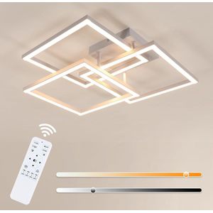 Delaveek-Geometrisch ontwerp LED plafondlamp - Met afstandsbediening - 40W 4500LM - Dimbaar