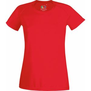Fruit Of The Loom Dames / Vrouwen Prestatie Sportkleding T-Shirt (Rood)