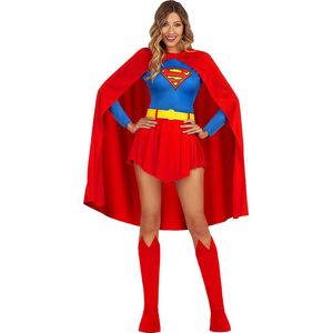 FUNIDELIA Supergirl kostuum voor vrouwen - Kara Zor-El - Maat: M - Rood