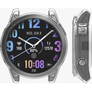 kwmobile 2x Hoes voor geschikt voor Garmin Fenix 7 - Siliconenhoes voor sporthorloge transparant