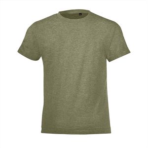 SOL'S Kids´ Round Collar T-Shirt Regent Fit L149K - Heather Khaki - 12 years (142/152)