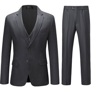 Allthemen Heren Zakelijk Driedelig Pak - Dubbele Knopen - M