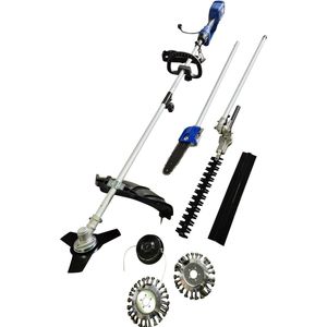 Borg 1200 watt Elektrische 5 in 1 multitool - Telescoop Heggenschaar - Bosmaaier - Trimmer - incl. Onkruidborstel - Telescoop kettingzaag
