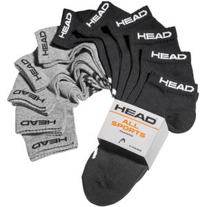 Socks head elements sneaker sokken 11-pack zwart-grijs melange mix 43-46
