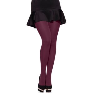 Merry Style MS-GB-162 Dames Panty - 60 DEN -Plus Size - Grote maat - Polyamide - Wijnrood - XL