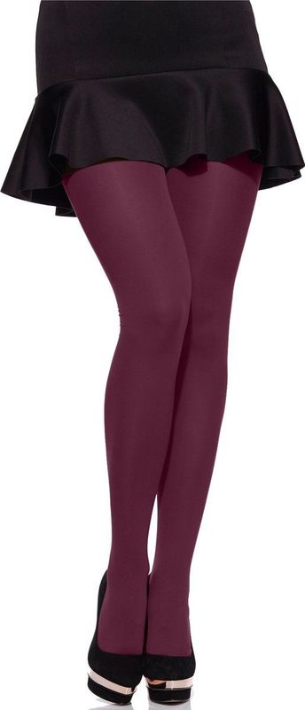 Merry Style MS-GB-162 Dames Panty - 60 DEN -Plus Size - Grote maat - Polyamide - Wijnrood - XL