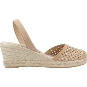 RIA Menorca - Ibicenca Wedge - Schoenen - Beige - Suède