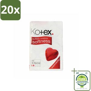 20 x Kotex – Maxi Maandverband – Normal – 18 stuks per verpakking - Grootverpakking - Maandverband - Menstruatie - Comfort - Bescherming - Zacht