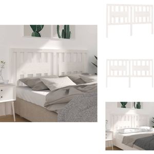 vidaXL Hoofdbord - Hoofdborden - Hoofdeinde - Houten Hoofdbord - Hoofdbord 166x4x100 cm massief grenenhout wit