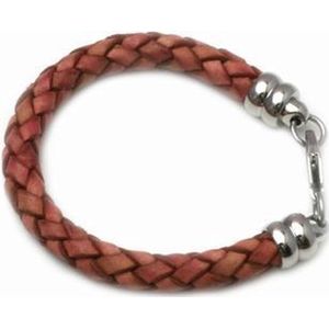 Heaven Eleven Men - Leer braided Bruin - 8mm - 20 cm