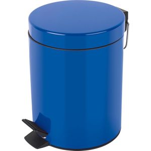 blauwe vuilnisemmer pedaalemmer afvalemmer - 3 liter - met uitneembare binnenemmer