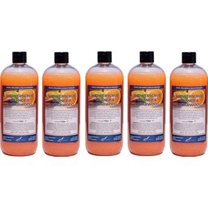 Showerscrub Sweet Orange & Cedarwood 1 liter - set van 5 stuks - verfrissende scrubgel - exfoliërende bodyscrub