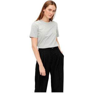 Yas Sarita T-shirt Met Korte Mouwen Grijs M Vrouw