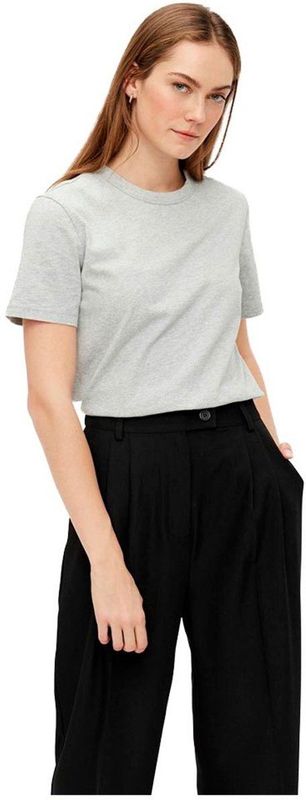 Yas Sarita T-shirt Met Korte Mouwen Grijs M Vrouw