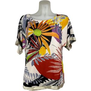 Soggo - Travelkleding voor dames - Multiprint bloemen blouse - Ademend - Kreukvrij - Duurzame Jurk - in 2 maten - Maat S/M
