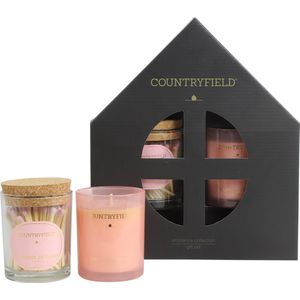 Countryfield Giftset (geurkaars & lucifers) Romance