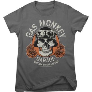 Gas Monkey Garage Damen T-Shirt Skull Girly Tee GMG-5-GMG042-H76-5 DarkGrey-S