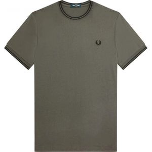 Fred Perry Twin Tipped regular fit T-shirt M1588 - korte mouw O-hals - Seagrass - groen - Maat: XS