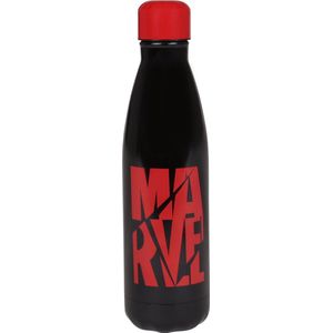MARVEL - Zwarte thermische roestvrijstalen fles, 500ml
