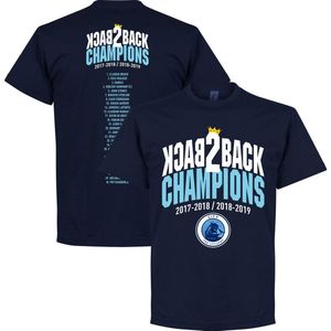 City Back to Back Champions T-Shirt - Navy - XXL