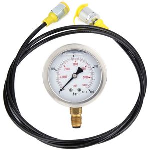 withstand Oil Hydraulic Hose Set Hydraulic Measuring Instrument Hydraulic Pressure Gauge for High Pressure Industrial Machinery for Excavators