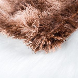 Kunstbont deken – stropdaskleuring in kaki Sherpa schapendeken – comfort luxe pluizige knuffeldeken – zachte deken voor bank en bed - 130 cm x 160 cm