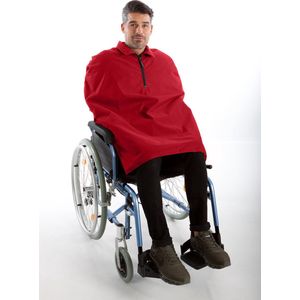 Rolstoel poncho - Rolstoelcape - Rolstoel winter cape - Wind en waterdicht - Topkwaliteit- Rood