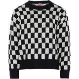 Trui - Geruit - Overcut Schouder - Ronde Hals - Lange Mouw - Losse Pasvorm