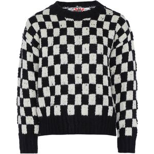 Trui - Geruit - Overcut Schouder - Ronde Hals - Lange Mouw - Losse Pasvorm