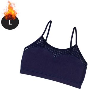 Nivard BH Zonder Beugel - Zonder Bandjes - Push-up Bh's - Comfort Beha - Comfortabel - Sexy - Donkerblauw - Maat L