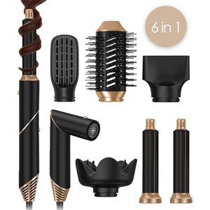 Lanedo® 6-in-1 Airstyler – Airwrap - Multistyler - Föhnborstel, Haardroger, Krultang, Stijltang, Diffuser, Krulborstel & Stijlborstel – Hairstyler - Haarstyling