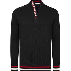 Felix Hardy Trui Met Halve Rits - Sweater - Schipperstrui Met Rits - 100% Katoen Heren Schwarz - M