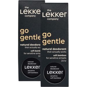 The Lekker Company sensitive deodorant crème soft bamboo duoverpakking