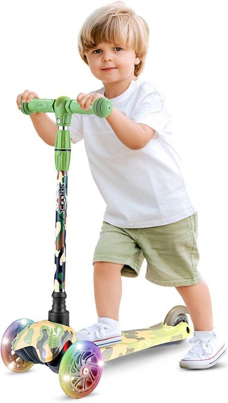 Hurtle - Kinderstep - Met LED Wielen - Draagbaar - Verstelbare Stuurstang