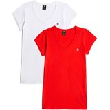 G-star Eyben T-shirt Met Korte Mouwen 2 Eenheden Rood,Wit S Vrouw