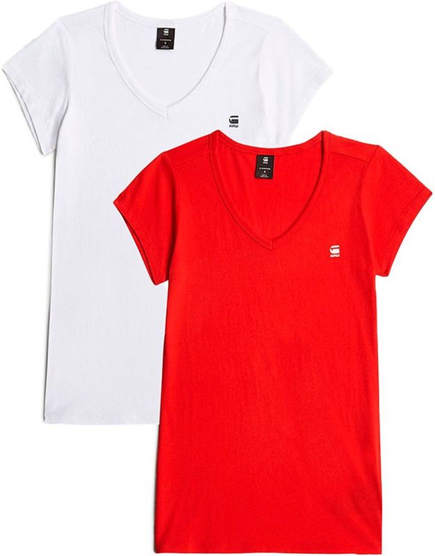 G-star Eyben T-shirt Met Korte Mouwen 2 Eenheden Rood,Wit S Vrouw