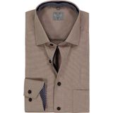 MARVELIS - Comfort Fit - Overhemd - Beige - Strijkvrij