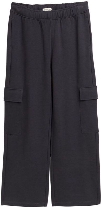 TOM TAILOR - Broek - Antraciet - Sweatstof - Wide Leg