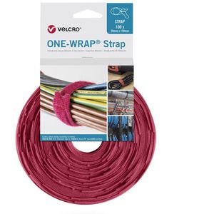 VELCRO® One Wrap® Strap - 25 mm x 300 mm - 100 stuks - Rood