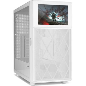 Nox - Hummer BIOS - PC-behuizing - Zwart - Staal - 8-inch LCD-scherm