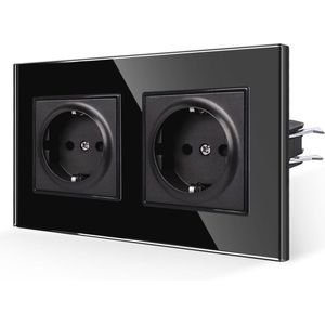 Dubbel Stopcontact Gehard Glas - 2-Voudig, 16 Ampère, Geaard, Modern Design