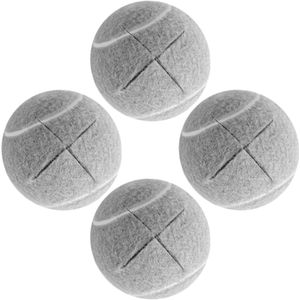 4-pack tennis kruisopening tafel- en stoelpoot hoezen, stille krukvoetkussens, anti-beweging en antislip voethoezen voor meubelpoten en vloerbescherming-Grijs