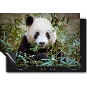 Chefcare Inductie Beschermer Panda Eet Planten - 58,3x51,3 cm - Afdekplaat Inductie - Kookplaat Beschermer - Inductie Mat